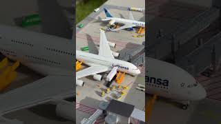 A380 and R2D2 at Rhein Ruhr Airport✈️😎 a380 aviation miniature airport planes 787 starwars [upl. by Isidora]