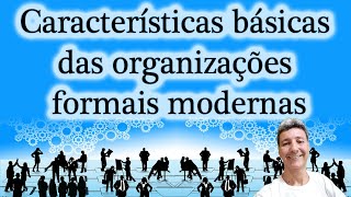 Características básicas das organizações formais modernas [upl. by Leopoldeen]