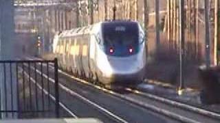 Amtrak Acela Express amp MBTA Commuters  Rte 128 Station MA [upl. by Rhoades]