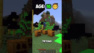 how to escape traps at different ages in minecraft 😱 shorts [upl. by Alithia]