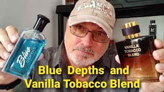 Mens Cologne Review Vanilla Tobacco Blend And Blue Depths Are They Good  31824 [upl. by Aihgn37]