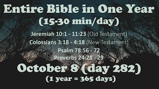 October 8  Entire Bible in One Year 15 minday audio [upl. by Bordiuk]