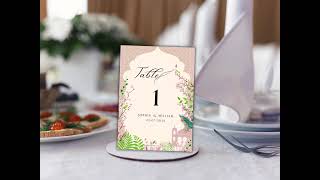 Wedding Table Number Template [upl. by Tsnre]