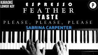 🎶 SABRINA CARPENTER Karaoke SONGS 🎶 ESPRESSO  FEATHER  TASTE  PLEASE PLEASE PLEASE [upl. by Ymerrej]