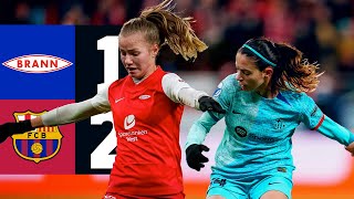 SK BRANN 1 vs 2 FC BARCELONA  UEFA WOMENS CHAMPIONS LEAGUE 🔵🔴 [upl. by Ahsiekyt]