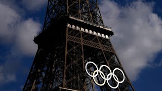 Paris skyline ahead of the Olympics Closing Ceremony Live Stream [upl. by Madalyn]