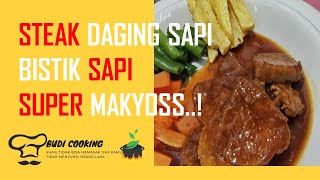 STEAK DAGING SAPI BEEF  Bistik Dagingnya Lezaatt Mantap Sekali [upl. by Trudi]