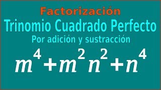 Trinomio Cuadrado Perfecto por Adición y Sustracción  Ejercicio2 Factorización [upl. by Sregor186]