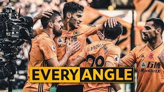 Ruben Neves sensational strike against Aston Villa  Every Angle [upl. by Edgell163]