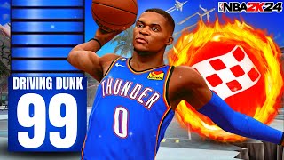 99 DUNK  91 3PT quotPRIMEquot RUSSELL WESTBROOK BUILD BROKE NBA 2K24 BEST POINT GUARD BUILD IN NBA2K24 [upl. by Zena]