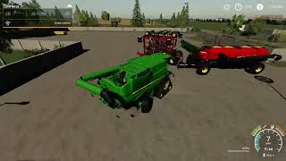 Welker farms harvesting part 1 fs19 [upl. by Jolee]