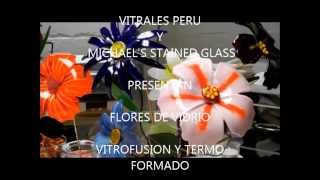 FLORES DE VIDRIO  VITROFUSION Y TERMOFORMADO │ Vitrales Peru [upl. by Wales509]