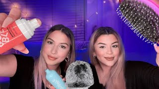 ASMR Sisters get you ready for bed 🥰✨🌙 [upl. by Sone]