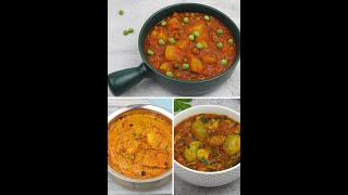 3 Best Side Dish for Chapati  Easy Dinner Recipes  Lunch Box Recipes  North Indian Gravy Recipes [upl. by Trimmer674]