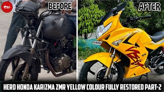 Hero Honda Karizma ZMR Yellow Colour Fully Restored Part2 KARRY4EVER [upl. by Stillas]