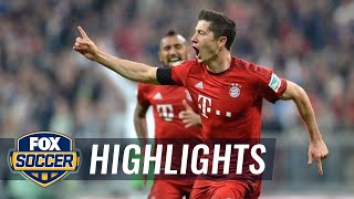 Lewandowski hat trick doubles Bayern Munich lead against Wolfsburg  2015–16 Bundesliga Highlights [upl. by Notyalk]