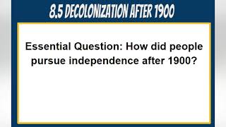 85 Decolonization After 1900 AP World History Modern [upl. by Rebme]