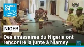 Niger  des émissaires du Nigeria ont rencontré la junte à Niamey • FRANCE 24 [upl. by Airednaxela]