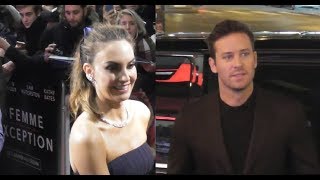 Armie Hammer and wife Elizabeth Chambers  Paris 4 december 2018 premiere On the basis of s [upl. by Marelya]