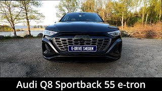 2023 Audi Q8 Sportback 55 etron 408hp  Walkaround  Acceleration  Fly by  Range test  4K [upl. by Yrellam]