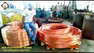 Copper Rod Plant 8 mm  RBD Machine  Copper Wire Manufacturing Process  Wire Drawing Process [upl. by Jodee270]