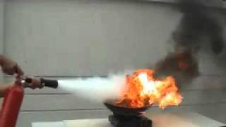 Fire Extinguisher CO2 Demo On Kitchen [upl. by Tlevesoor]