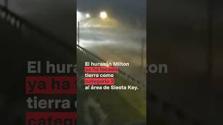 Así tocó tierra el huracán Milton en Florida como categoría 3 nmas florida huracan shorts [upl. by Enaywd]