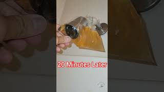 Cleaning Shower Head From Mineral Buildup shorts bathroom hardwater [upl. by Tris]