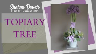 How to make a Topiary Tree  FLORISTRYFLOWER ARRANGING  HOW TO ARRANGE FLOWERS IN FOAMOASIS [upl. by Kacy]