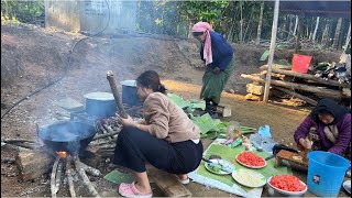 COOKING 🥘 FISH CURRY FOR 100 PEOPLE DURING CHRISTMAS  VILLAGE COOKING STYLE [upl. by Akinna]