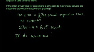 Queuing lesson 7  Multiple service points practice questions [upl. by Clie]