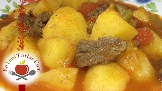 Patates Yemeği Tarifi  Etli Patates Yemeği Nasıl Yapılır [upl. by Otcefrep]