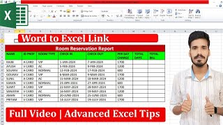 Word ka file ko app kaise excel me transfer karke usme kaam karenge  Full video  Hindi Me [upl. by Postman]