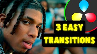 3 ESSENTIAL MUSIC VIDEO TRANSITIONS in Davinci Resolve  Tutorial [upl. by Klump]