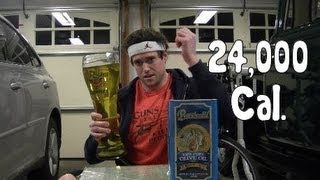 Idiot Consumes 24000 Calories of Fat in 3min [upl. by Homovec]