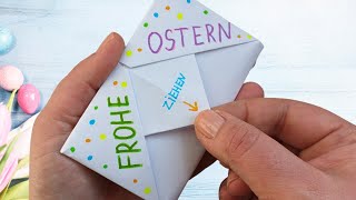 DIY Überraschungskarte basteln für Ostern Osterkarte basteln mit Papier [upl. by Yssor]