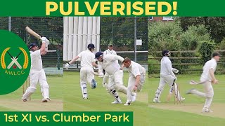 PULVERISED  Cricket highlights w commentary  NWLCC 1sts v Clumber Park 1sts  S4 ep5 [upl. by Tempa]