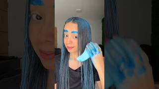 Part 104  dyeing your hair blue at home beautytricks hairstyle [upl. by Yacov639]