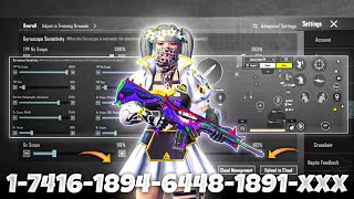 New Update 34⚡Best Sensitivity code  Control Settings Pubg Mobile Bgmi Sensitivity 2024 [upl. by Vish]