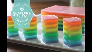 Rainbow Agar Agar Jelly Cake [upl. by Arabrab]