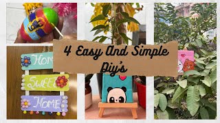 ✨4 AMAZING CRAFTS  diys from waste materialdiycraft decoration easycraft ￼ [upl. by Ohce]