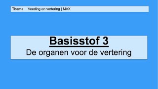 VMBO HAVO 2  Voeding en vertering  3 De organen voor de vertering  8e editie  MAX [upl. by Zaob]