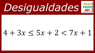 DESIGUALDAD LINEAL CON TRES MIEMBROS  Ejercicio 5 [upl. by Norty]