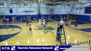 Herricks High Schools Girls V Volleyball vs Garden City HS 92124 [upl. by Ariuqahs]