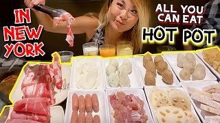 ALL YOU CAN EAT HOT POT IN New York City 99 Favor Taste in Brooklyn NY RainaisCrazy [upl. by Ecargyram]