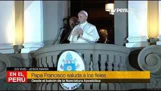 El santo padre bendice a la patrona de Manchay y brinda breve mensaje en balcón de la Nunciatura [upl. by Hentrich]