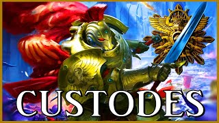 ADEPTUS CUSTODES  Auric Mortalis  Warhammer 40k Lore [upl. by Torray235]