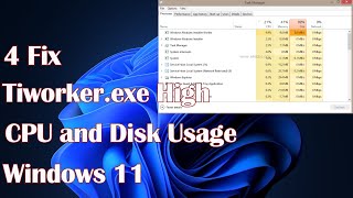 Tiworker exe High CPU and Disk Usage in Windows 11  4 Fix [upl. by Akierdna]