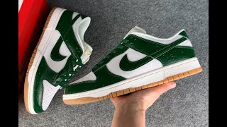 NIKE DUNK LOW LX WMNS “GREEN OSTRICH” FJ2260 002 [upl. by Nnalyrehc782]