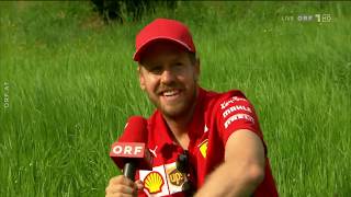 Styrian GP 2020 Sebastian Vettel interview German [upl. by Bedad778]